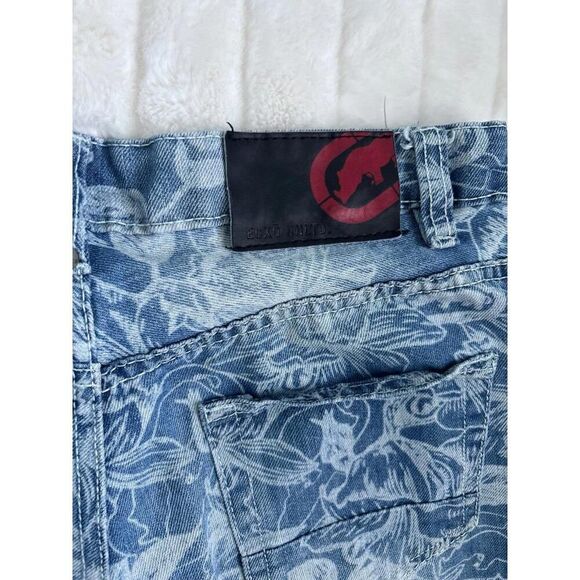 Ecko Unltd. Men’s Denim Jean Knee Length Shorts Floral Size 30 - Picture 5 of 5